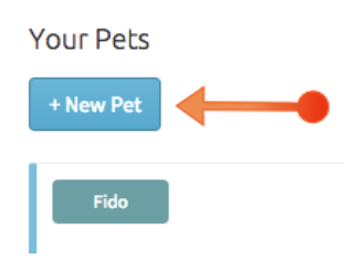 New Pet button
